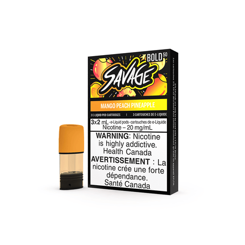 STLTH Savage Pods - Mango Peach Pineapple (3/PK) available on Canada online vape shop