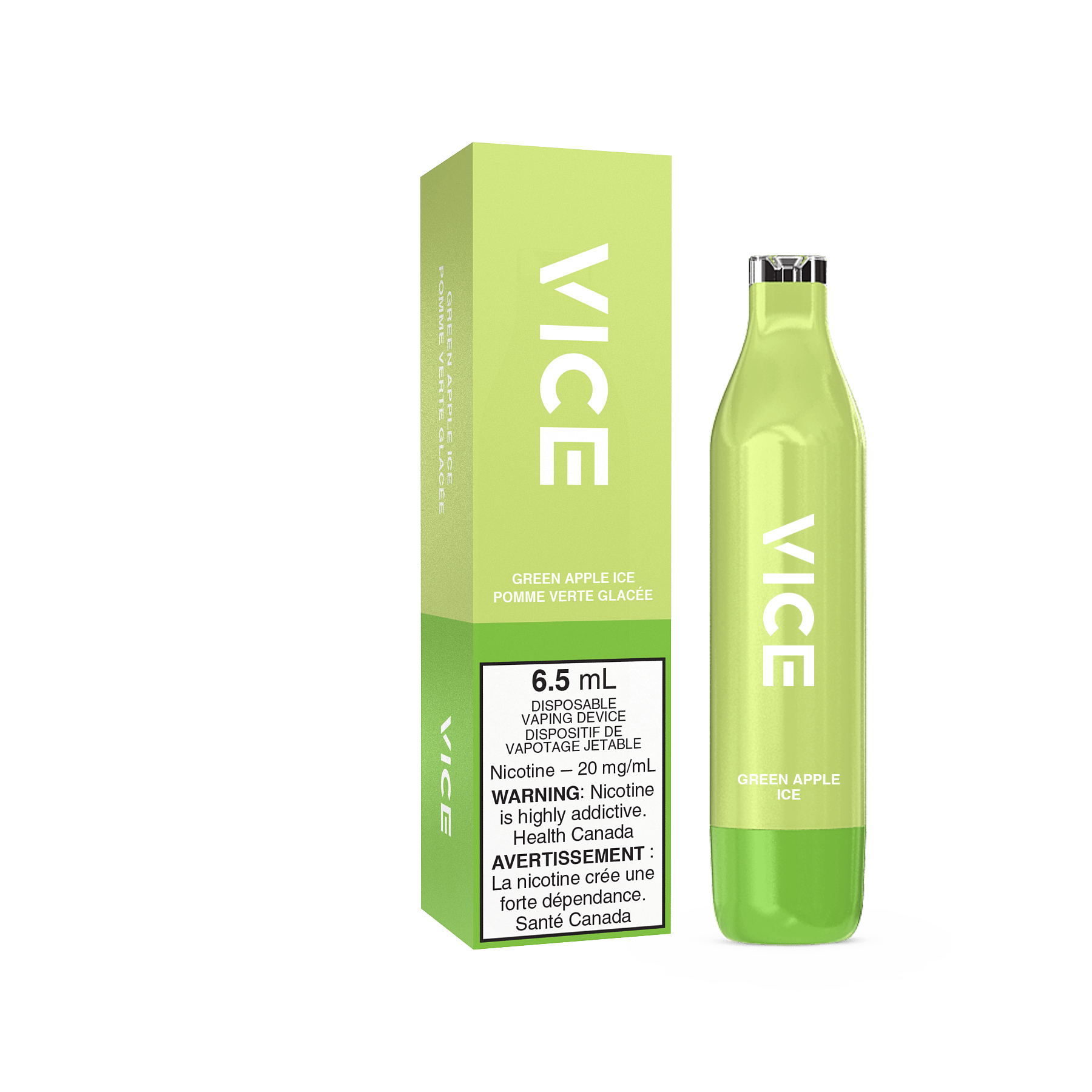 VICE 2500 - Green Apple Ice available on Canada online vape shop