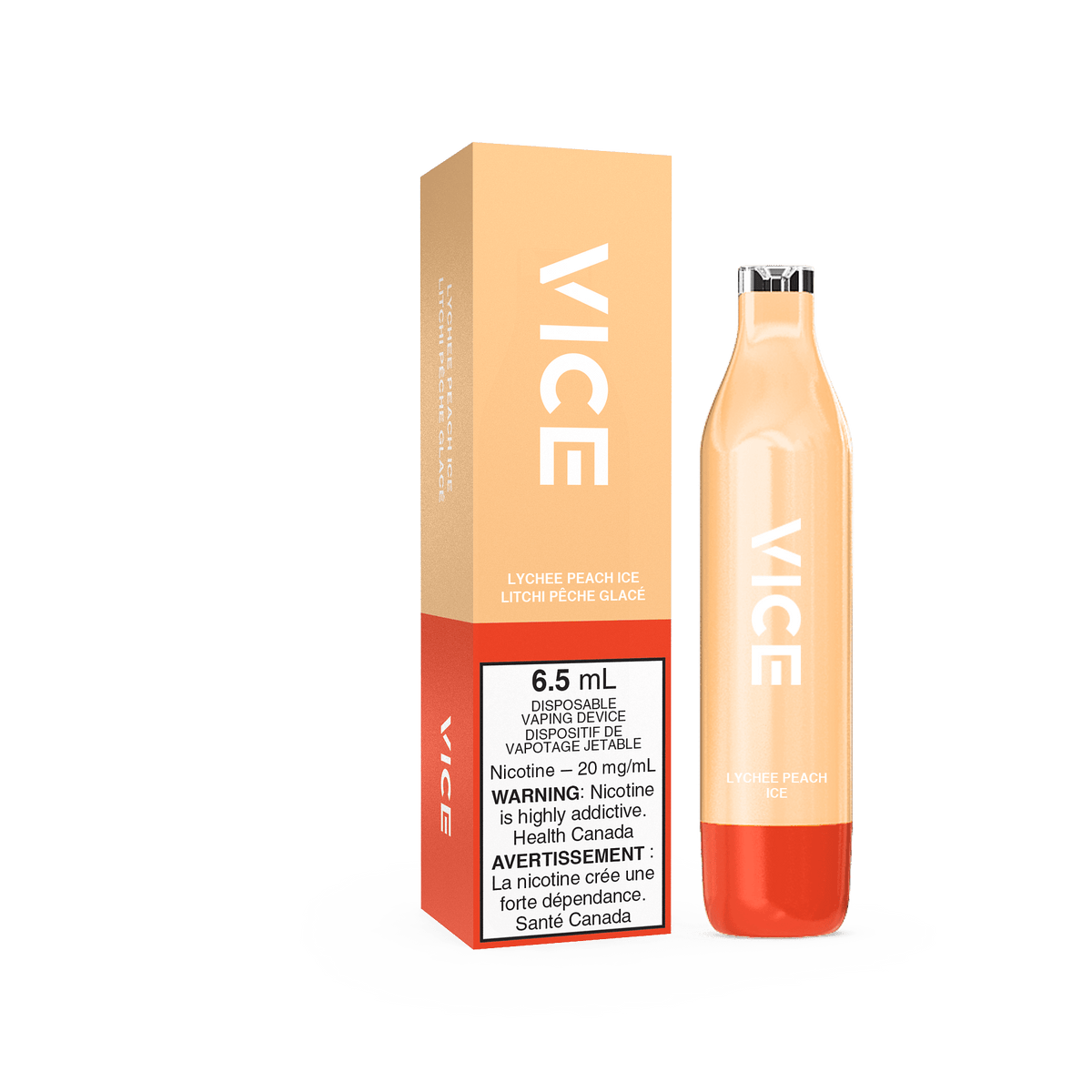 VICE 2500 - Lychee Peach Ice available on Canada online vape shop