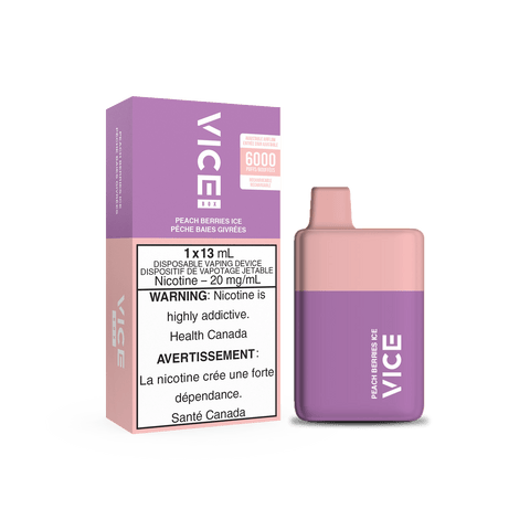 VICE BOX Disposable Vape - Peach Berries Ice available on Canada online vape shop
