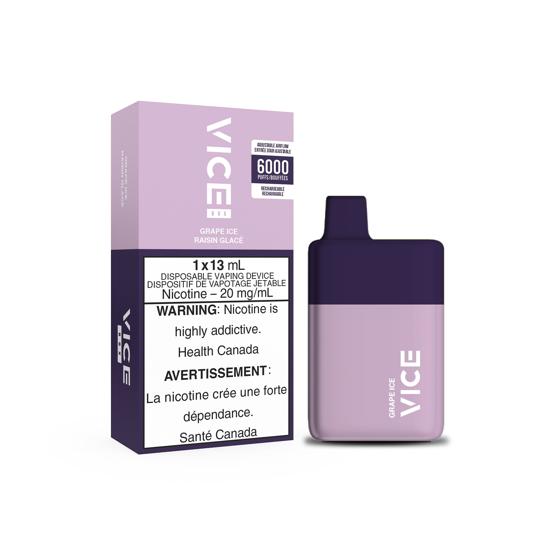 VICE BOX - Grape Ice available on Canada online vape shop