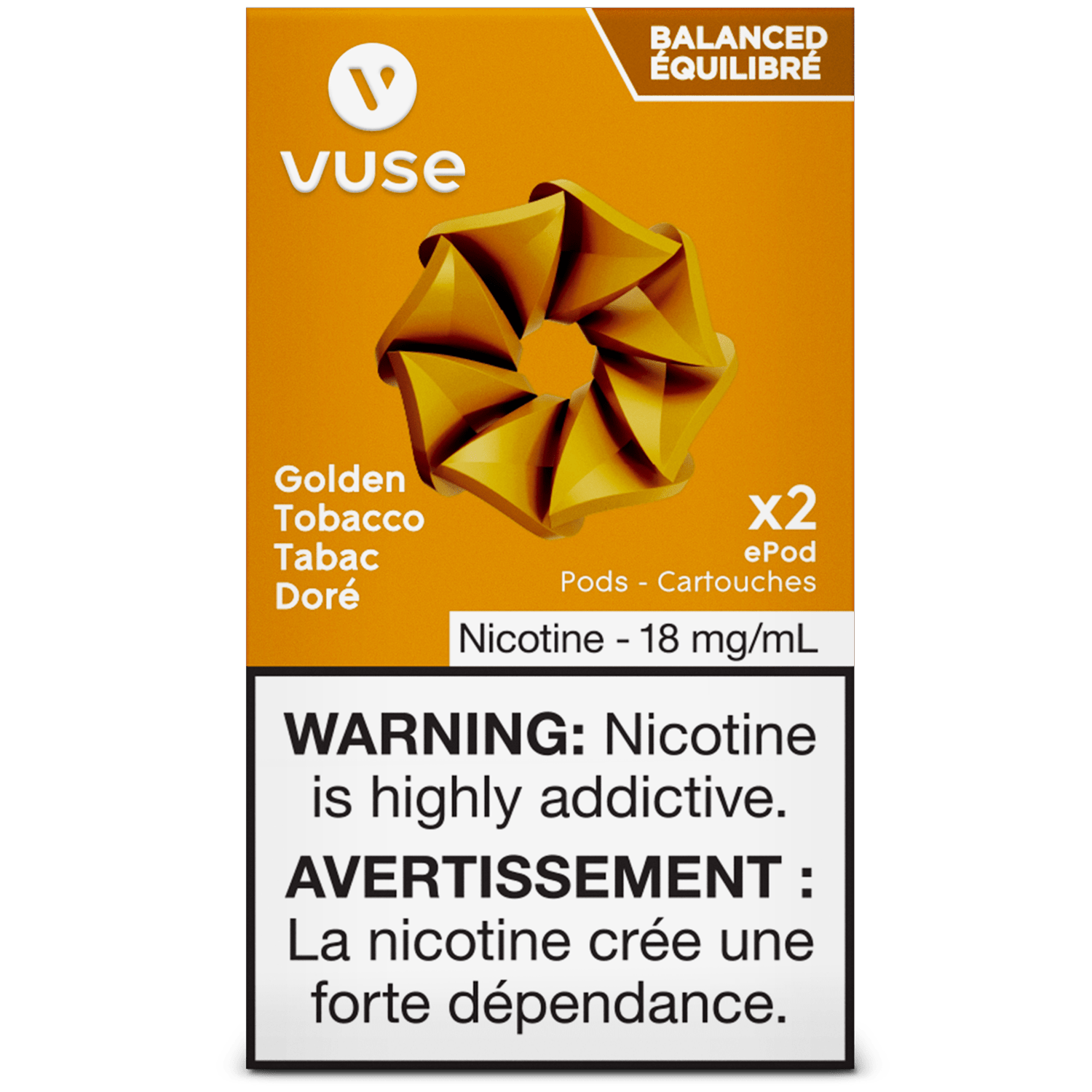 Vuse Vape Pod - Golden Tobacco available on Canada online vape shop