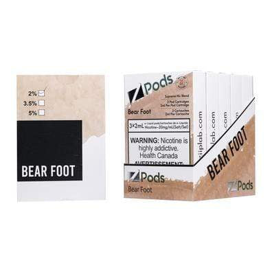 Z Pods S Compatible Pod Pack - Bear Foot (3/PK) available on Canada online vape shop